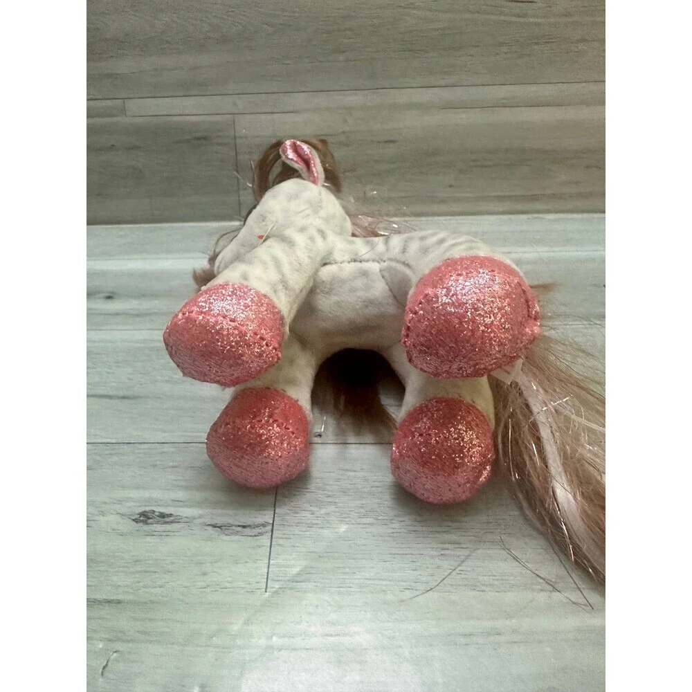 Ty The Beanie Cinnamon Gray and Pink Glitter Unicorn Plush toy
